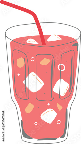 Stylized Cocktail Drawing Illustration