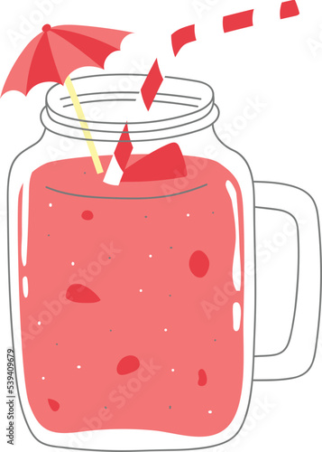Stylized Cocktail Drawing Illustration