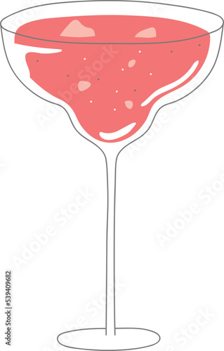 Stylized Cocktail Drawing Illustration