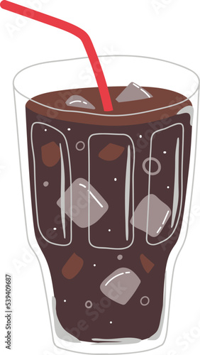 Stylized Cola Hand Drawn Illustration