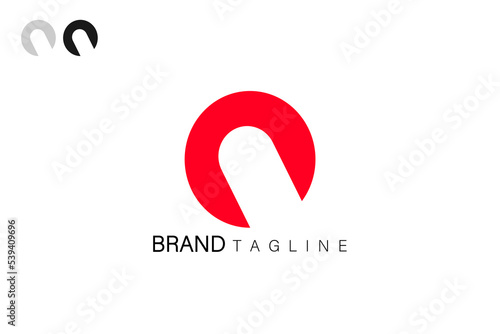 the road entering the round circle logo technological digital logo design
