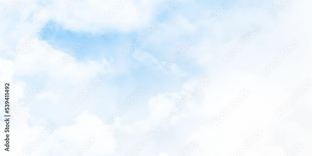 International Day for the Preservation of the Ozone Layer concept: Beauty white cloud and clear blue sky in sunny day texture background. Vector illustrator