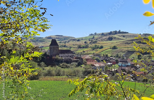 Buzd fortified church near Sibiu. Transylvania, Romania. 