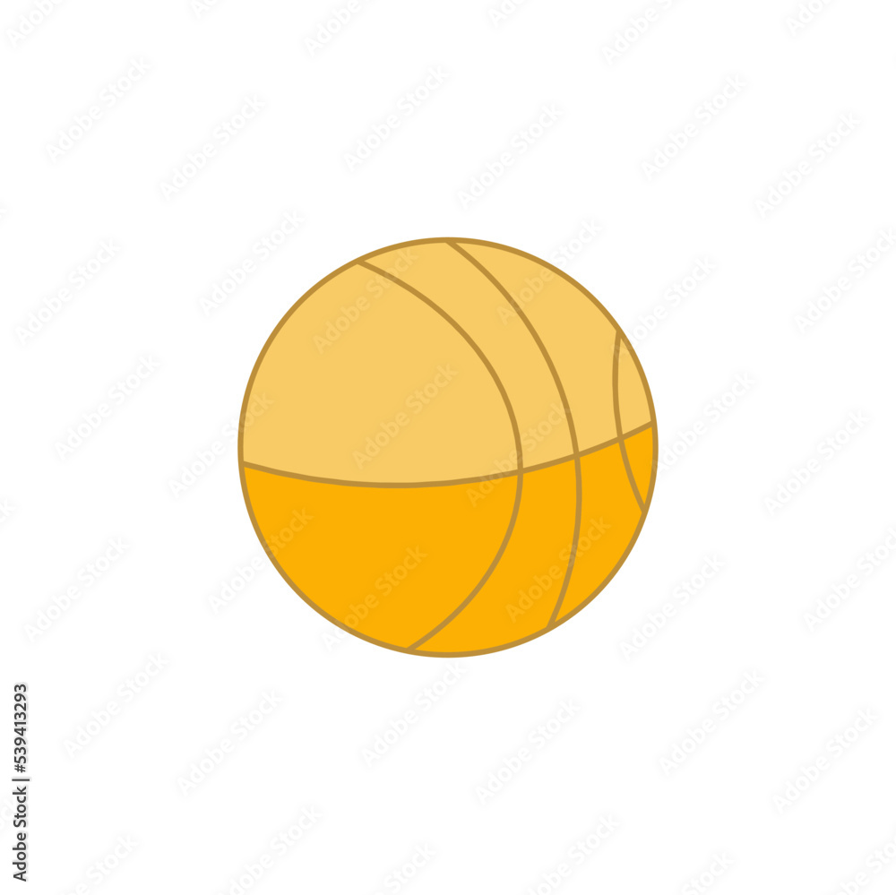 Basketball  icon in color, isolated on white background 