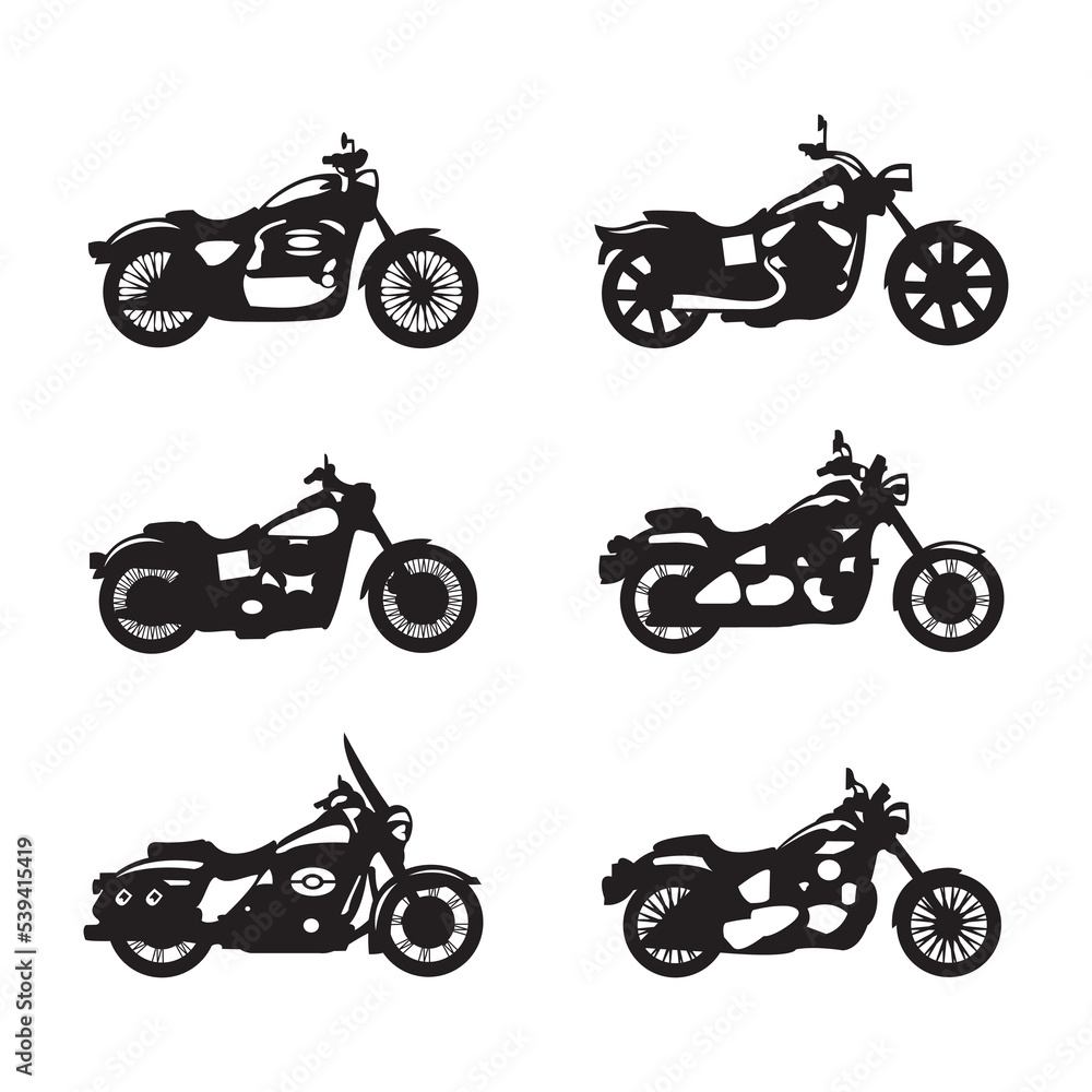 Obraz premium Motorcycle Icon Logo Template Vector Illustration