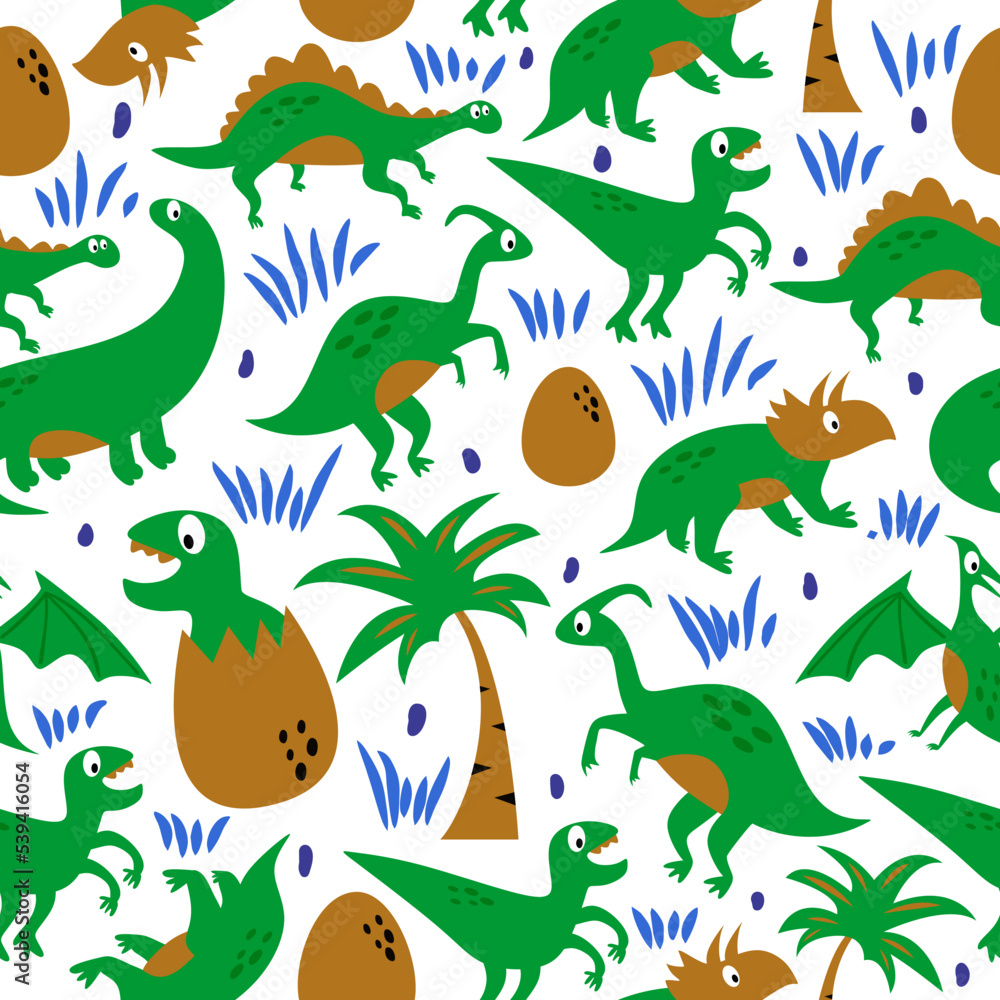 Cute green dinosaurs in egg isolated on white background. Cute green dinosaurs in egg isolated on white background.
