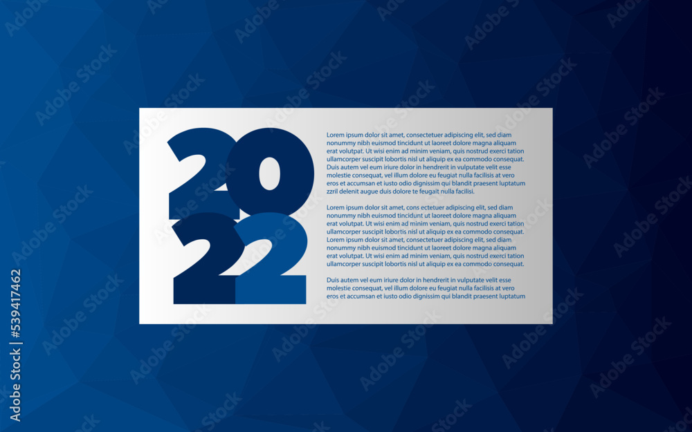 2022 year vector icon. World map symbol with sample text. Blue gradient ...