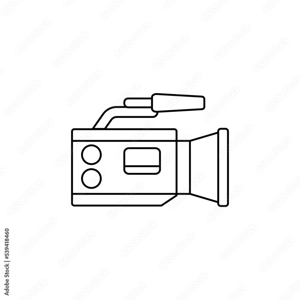 Camcorder icon in line style icon, isolated on white background Camcorder icon in line style icon, isolated on white background