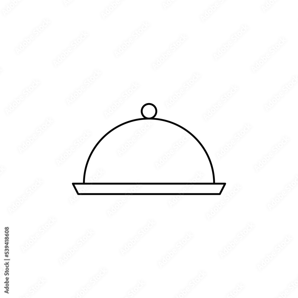 Serving icon in line style icon, isolated on white background Serving icon in line style icon, isolated on white background