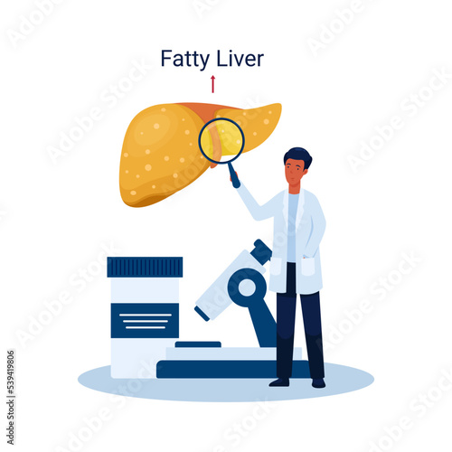 World Hepatitis Day, illustration fatty liver