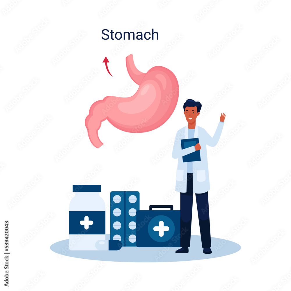 World Digestive Health Day, ilustration healthy stomach World Digestive Health Day, ilustration healthy stomach