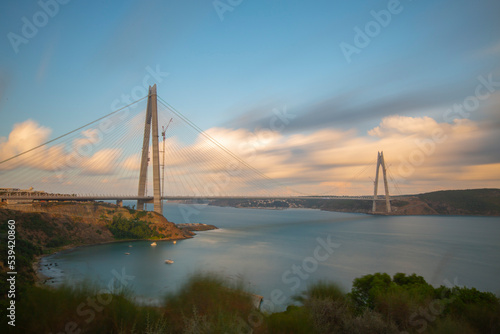 Yavuz Sultan Selim Bridge. Istanbul Bosporus view. photo