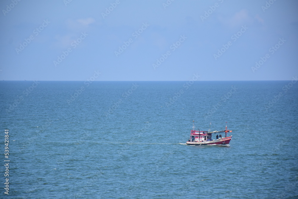 boat on the sea , Bangsaen Beach , Thailand