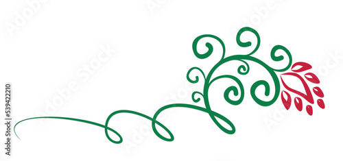 The Symbol of red flower with pattern.