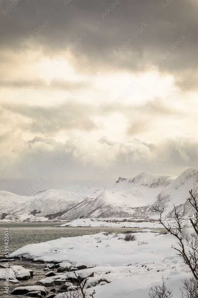 Obraz premium Lofoten im Winter - Nordnorwegen