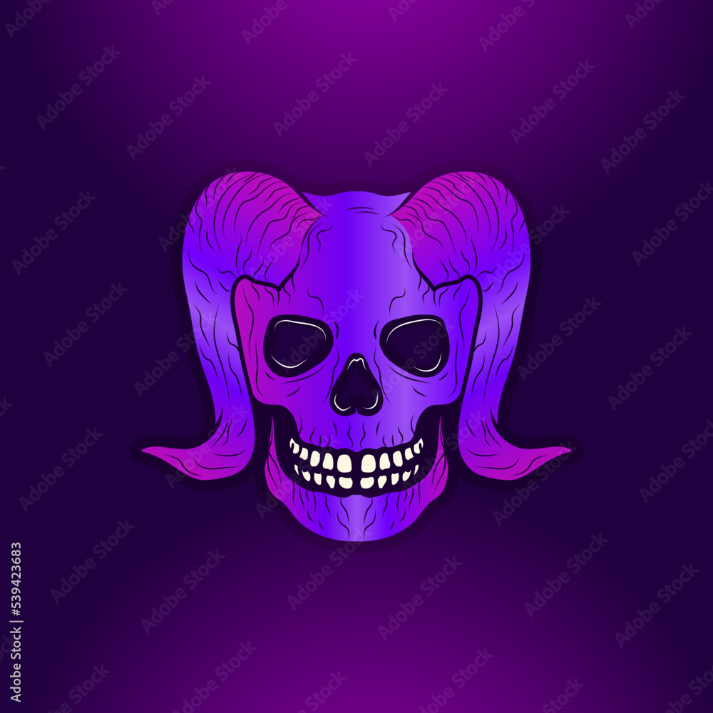 Obraz premium Halloween skull illustration