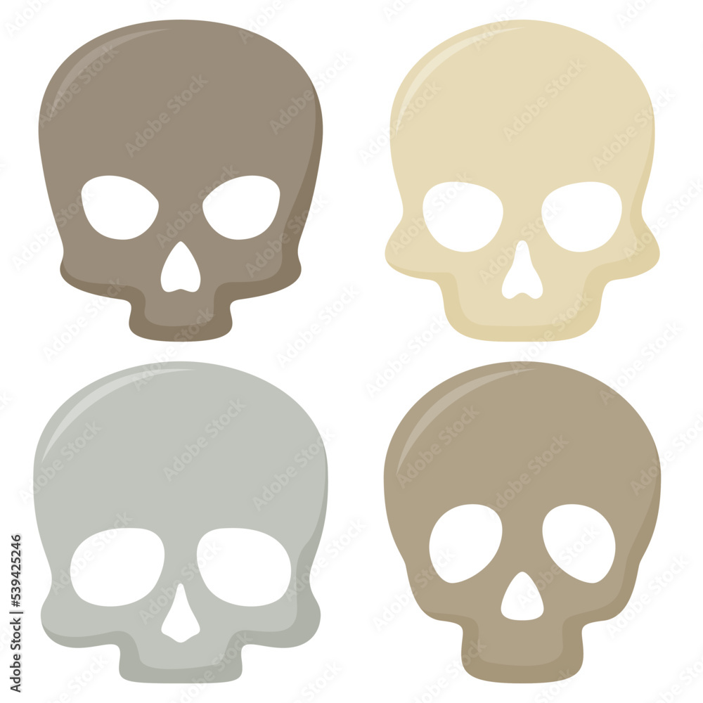 Set of Skull isolated on white background Set of Skull isolated on white background