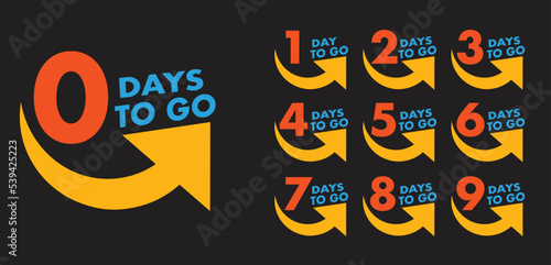 Countdown left days banner. count time sale.