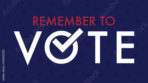 Remember to vote, Voting Symbols vector design. template Elections icons. check marks. vote label. Vote, poll icon.