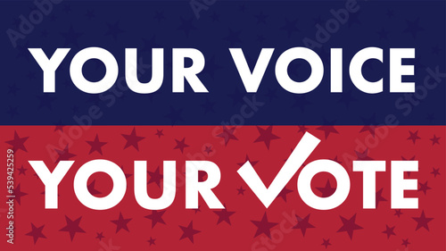 Your Voice Your vote template Elections icons. check marks