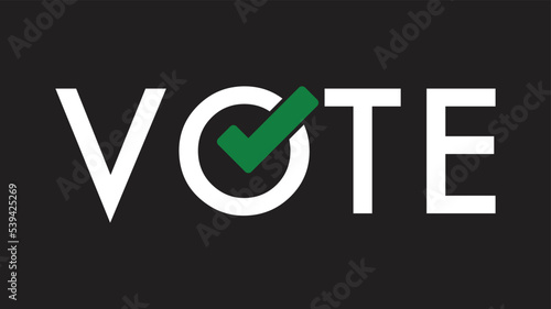 Voting Symbols vector design. template Elections icons. check marks. vote label. Vote, poll icon.