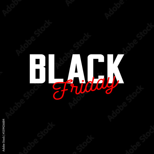Black Friday Typography Lettering Logo. Black Friday Sticker Label Sales Discount. Design Template for Black Friday Sale Banner