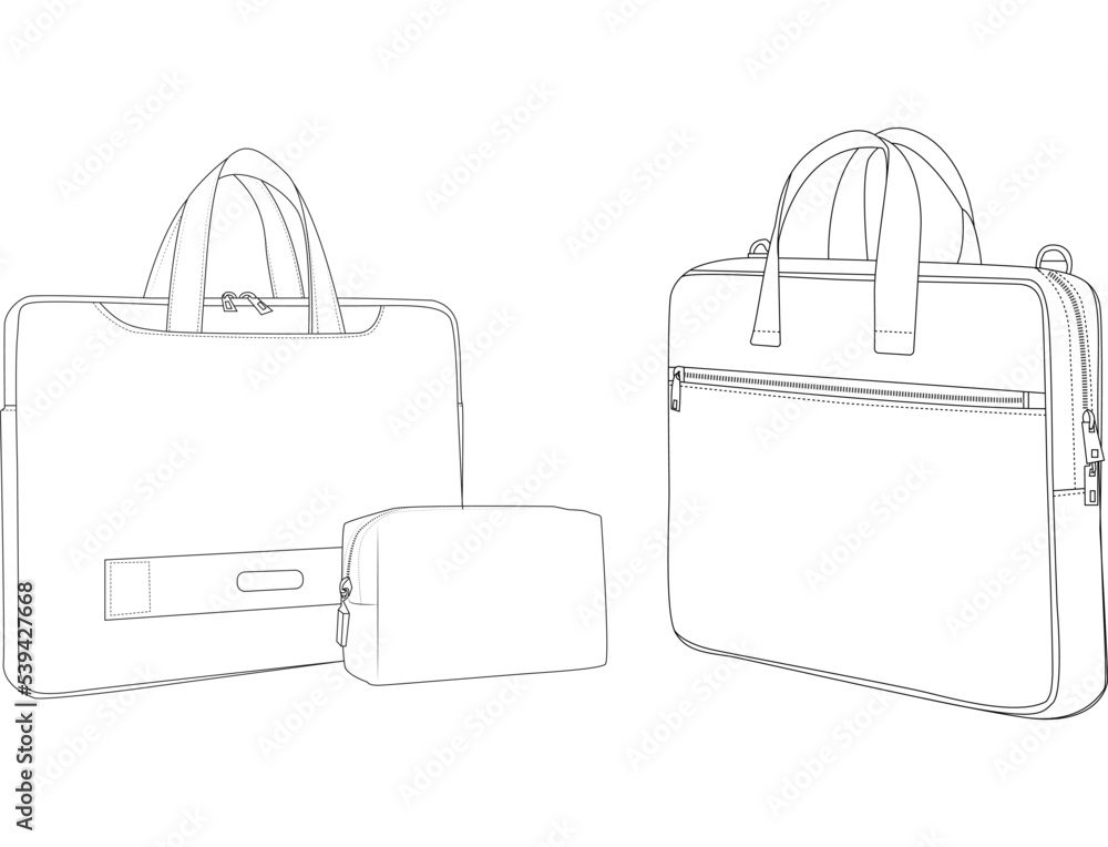 Stylish Laptop Bag, Duffle Bag, Briefcase with double slider zipper