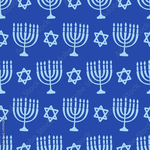 Happy hanukkah seamless pattern