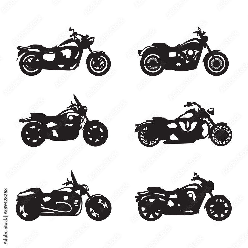 Obraz premium Motorcycle Icon Logo Template Vector Illustration