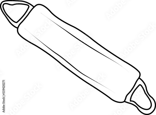 doodle icon washcloth for shower and bath, hand drawing, sketch 