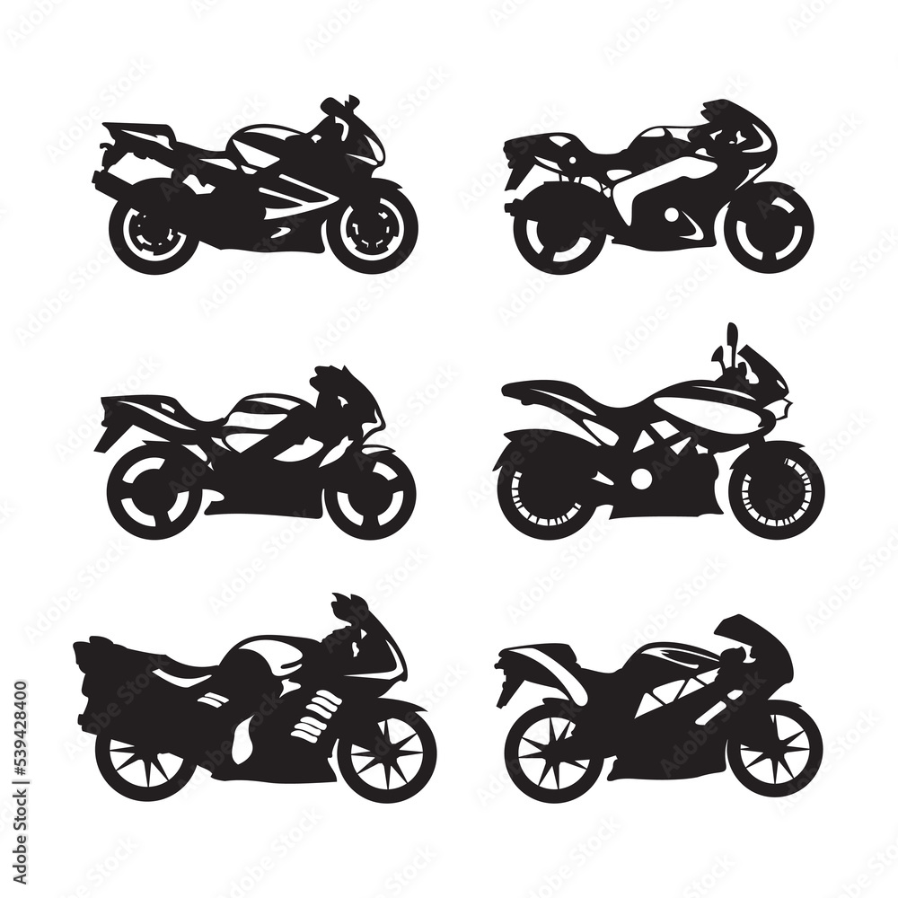 Obraz premium Motorcycle Icon Logo Template Vector Illustration