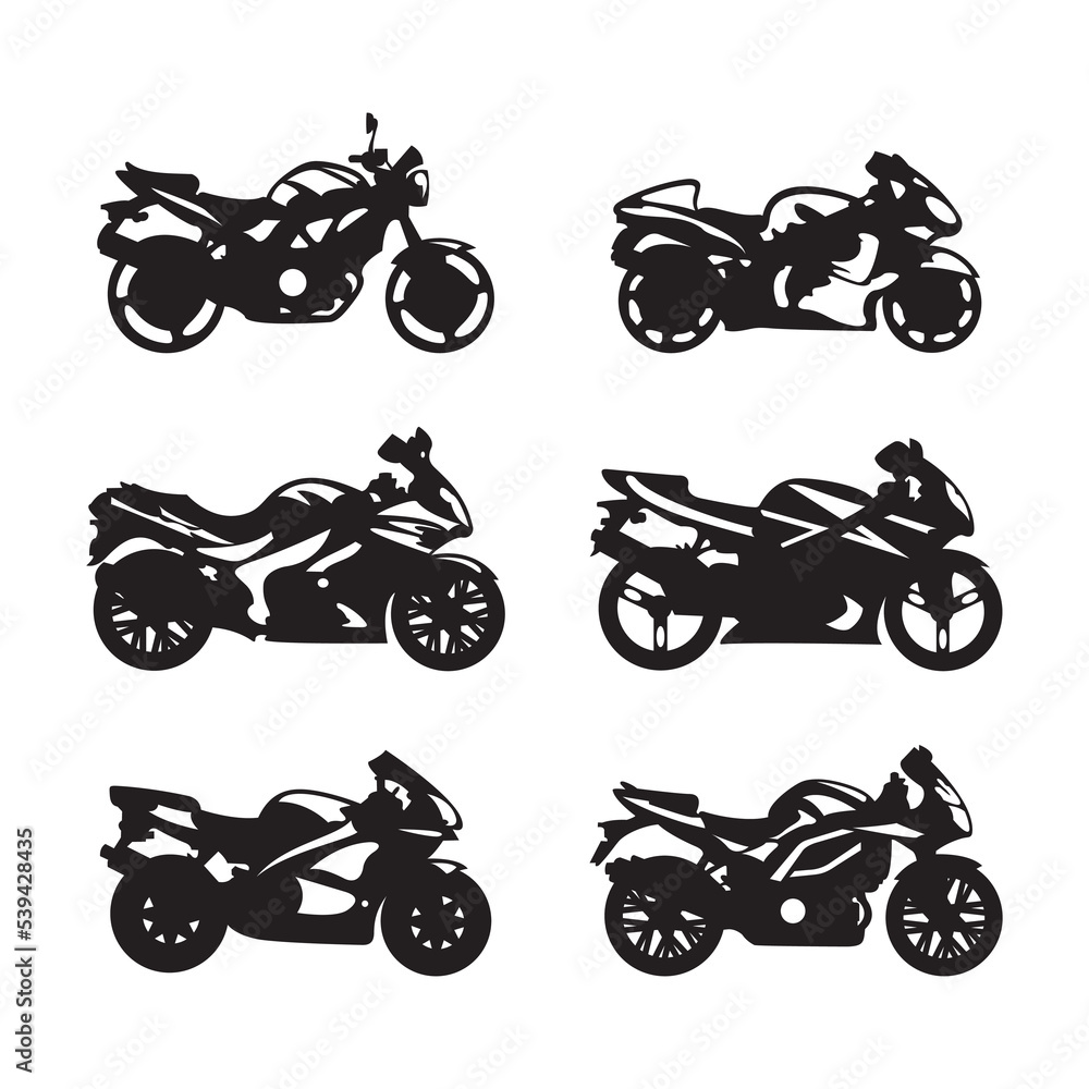 Obraz premium Motorcycle Icon Logo Template Vector Illustration