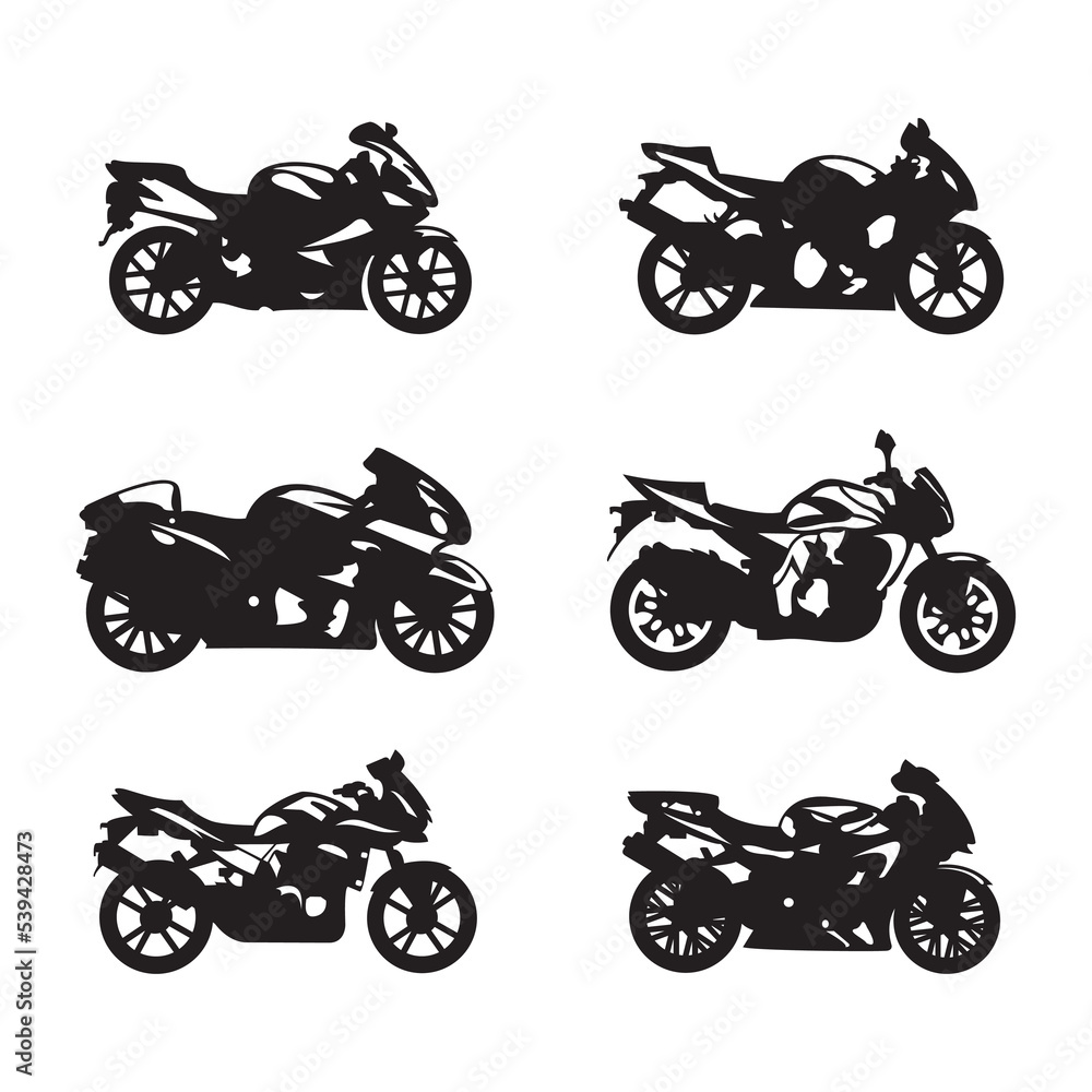 Obraz premium Motorcycle Icon Logo Template Vector Illustration