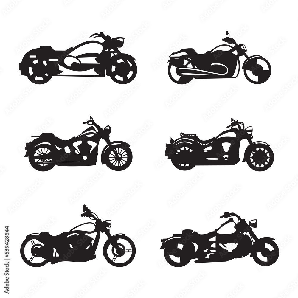 Obraz premium Motorcycle Icon Logo Template Vector Illustration