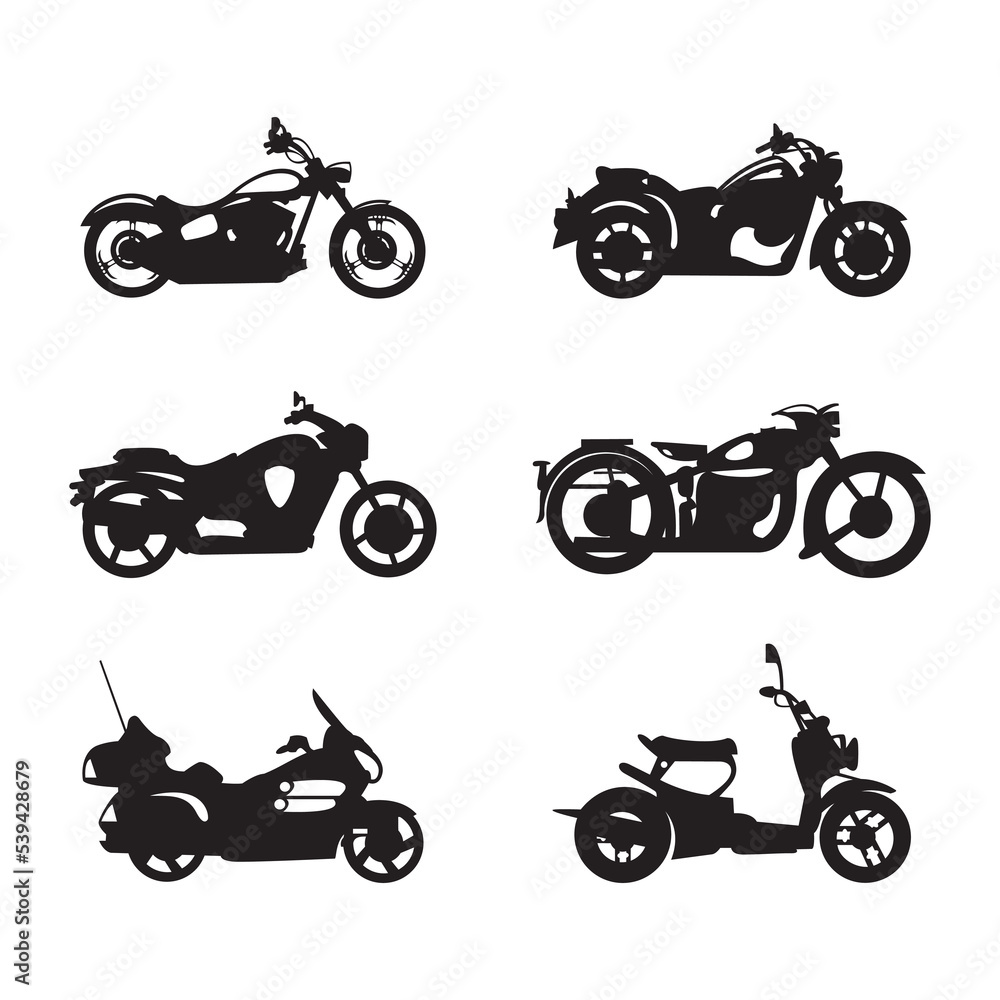 Obraz premium Motorcycle Icon Logo Template Vector Illustration