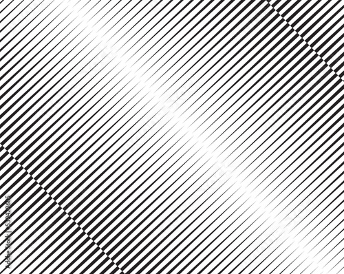 Line art optical art. Psychedelic background. Monochrome background. Optical illusion style. Black dark background. . Graphic ornament. Vector template