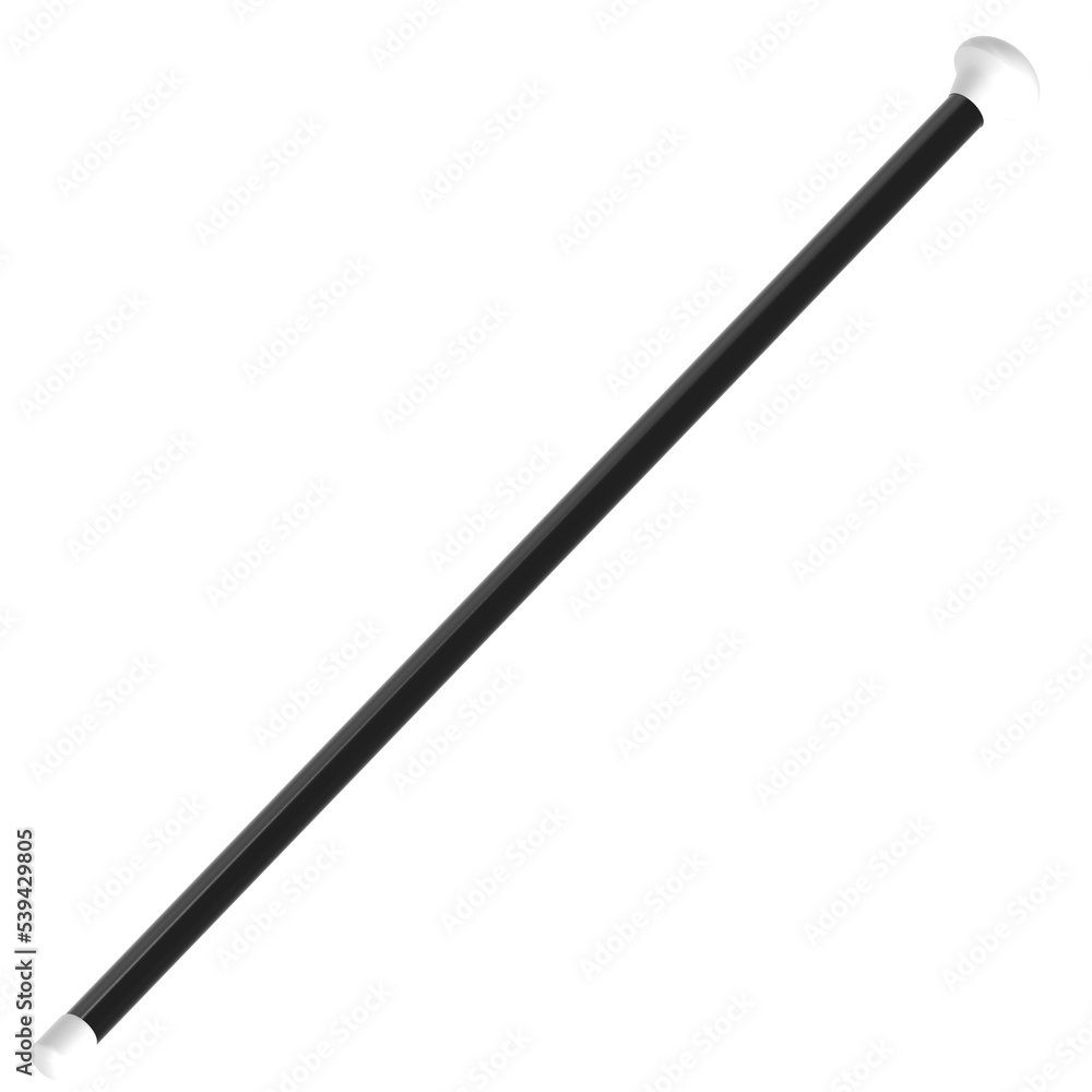 3d rendering illustration of a cabaret dance cane stick 3d rendering illustration of a cabaret dance cane stick