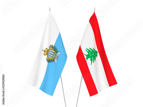 Lebanon and San Marino flags