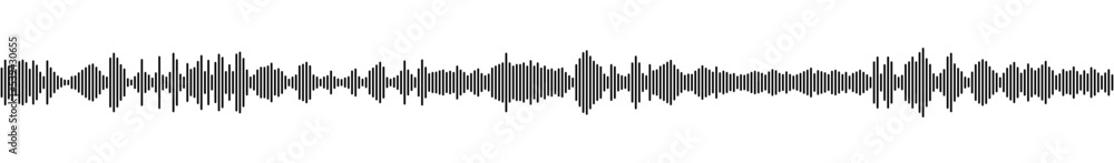 seamless sound waveform pattern for radio podcasts, music player, video editor, voise message in social media chats, voice assistant, recorder. vector illustration - obrazy, fototapety, plakaty 