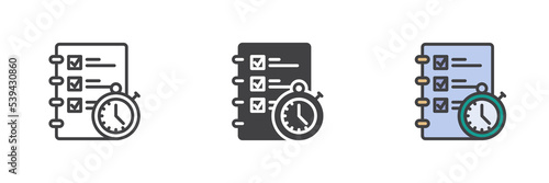 To do list different style icon set