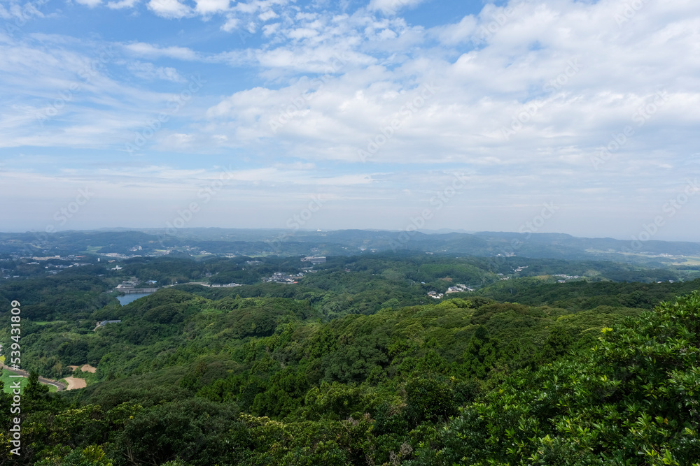岳の辻展望台から見る壱岐島の全景