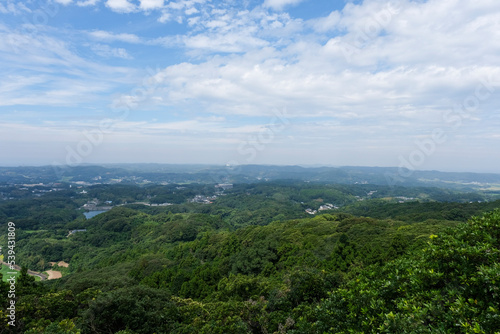 岳の辻展望台から見る壱岐島の全景