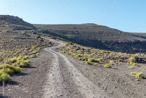 View of the Ouberg Pass near Sutherland photo