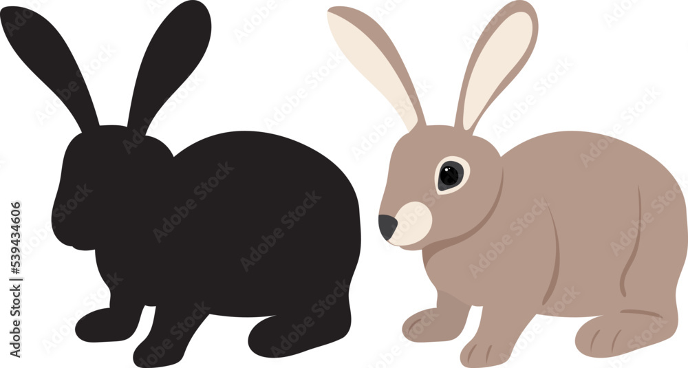 rabbit, hare silhouette design isolated rabbit, hare silhouette design isolated
