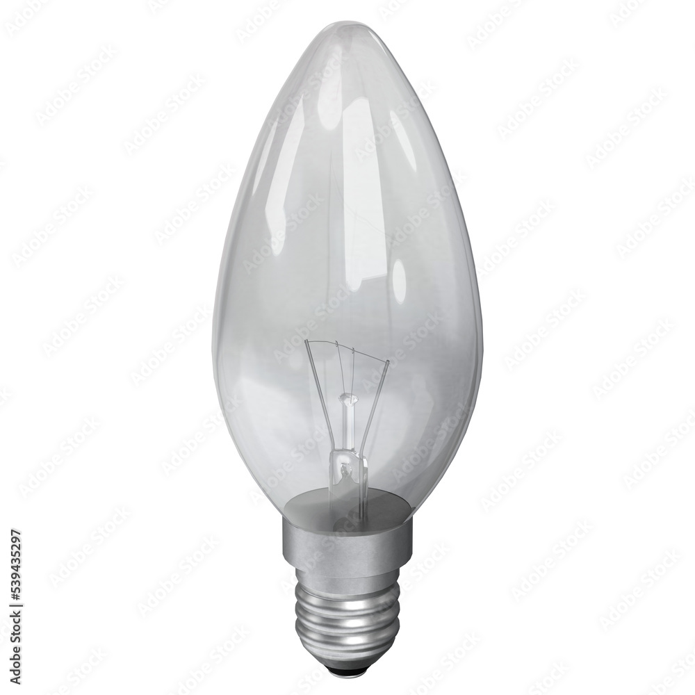 3d rendering illustration of a candle light bulb 3d rendering illustration of a candle light bulb