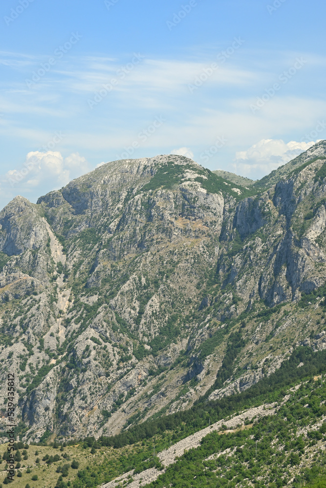 Mountain landscape in the Lovcen National Park. Montenegro Mountain landscape in the Lovcen National Park. Montenegro