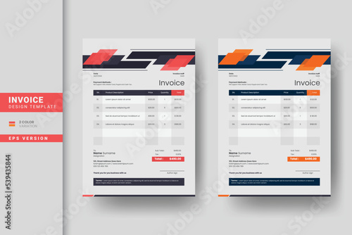 Creative business invoice design for business and company
