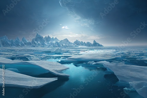 Fotografie, Obraz Antarctica Harsh but beautiful sea of ice
