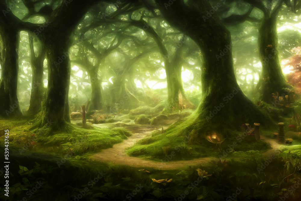 Naklejka premium fairytail landscape