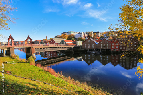The Old Bridge ( den Gamle Bybro) in Trondheim, Norway